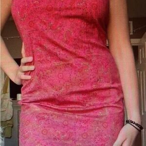 RALPH LAUREN HALTER MINI SUNDRESS PAISLEY PRINT PINK SIZE 0